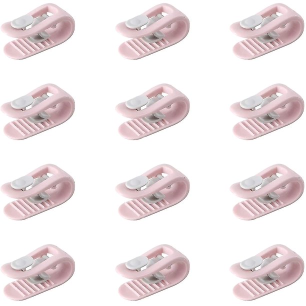 Clips para Funda Nórdica YONGSHENG 12 Piezas Sin Agujas Rosa