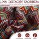 thumbnail image 3 of Manta para Sofá ,Cobija Punto con Borlas 172X127CM,Throw Blanket cálida,Que no Hace Bolitas,para Cobija Decoración Pie de Cama y sofás y campamentos al Aire Libre,picnics. (Rojo), 3 of 6