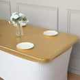 thumbnail image 6 of Efavormart 6ft Metallic Gold Spandex Stretch Fitted Banquet Table Top Cover, 6 of 11