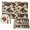 Beige Brown, variant on Print Placemats Set of 4, Farmhouse Beige Brown Prints Vintage Washable Wipeable Table Mats for Dining Tables, Indoor Outdoor Kitchen Place Mats for Holiday Party Table Decor