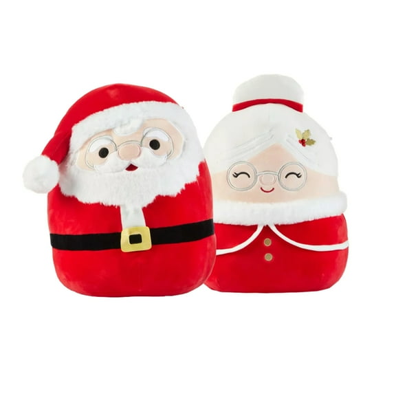 Squishmallows Nick and Nicolette Santa Claus Stuffed Animal Plush 12 IN Gift Set