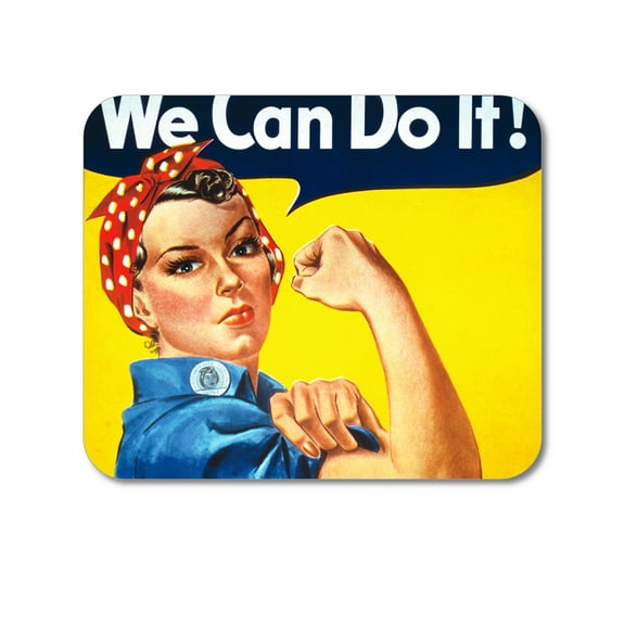 DistinctInk Mouse Pad - 1/4" Foam Rubber - Rosie the Riveter