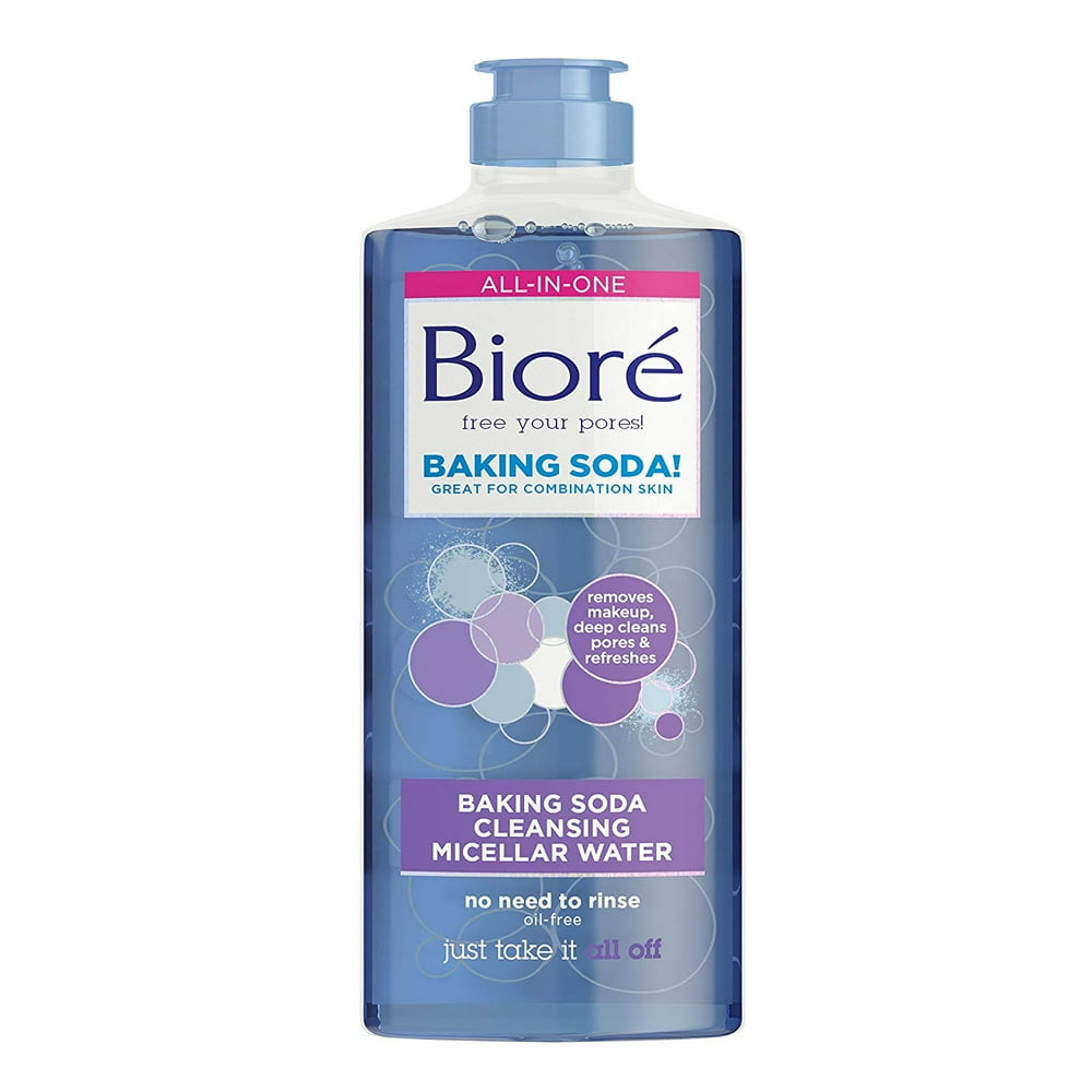 Biore Baking Soda Cleansing Micellar Water Facial Cleanser, 10 Oz
