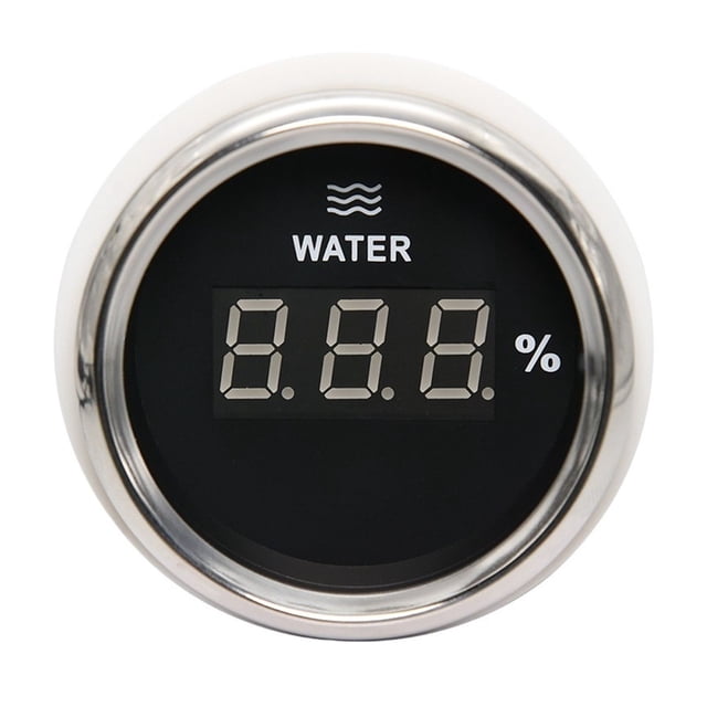 Digital Water Level Gauge With Red LED Backlight 0-190ohm Water Tank Level Indicator For Sensor Boat RV Car 12V/24V ,Easy to Install
