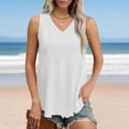 thumbnail image 2 of fatyb Women's Tank Tops Eyelet Embroidery Sleeveless Summer Tops V Neck Beach Vacation Casual Shirts, 2 of 7