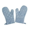 thumbnail image 1 of 2 guantes de cocina antideslizantes con aislamiento térmico y antiescaldaduras para horno. Azul, 1 of 9