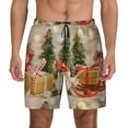 thumbnail image 3 of Uemuo Holiday Christmas Stars Pattern Mens Swim Trunks Quick Dry Board Shorts with Mesh Lining, Stretch Beach Shorts Quick Dry No-Chafing Board Shorts-Small, 3 of 9