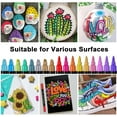 thumbnail image 7 of Acrylic Paint Pens Markers, 24 Colors Dual Tip Brush Markers with Medium Tip & Brush Tip for Rock Painting, Ceramic, Wood, Plastic, Calligraphy, Scrapbooking, Card Making, DIY Crafts, 7 of 7