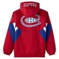 thumbnail image 3 of Men's OVO x Starter  Red Montreal Canadiens Half-Zip Hooded Jacket, 3 of 7
