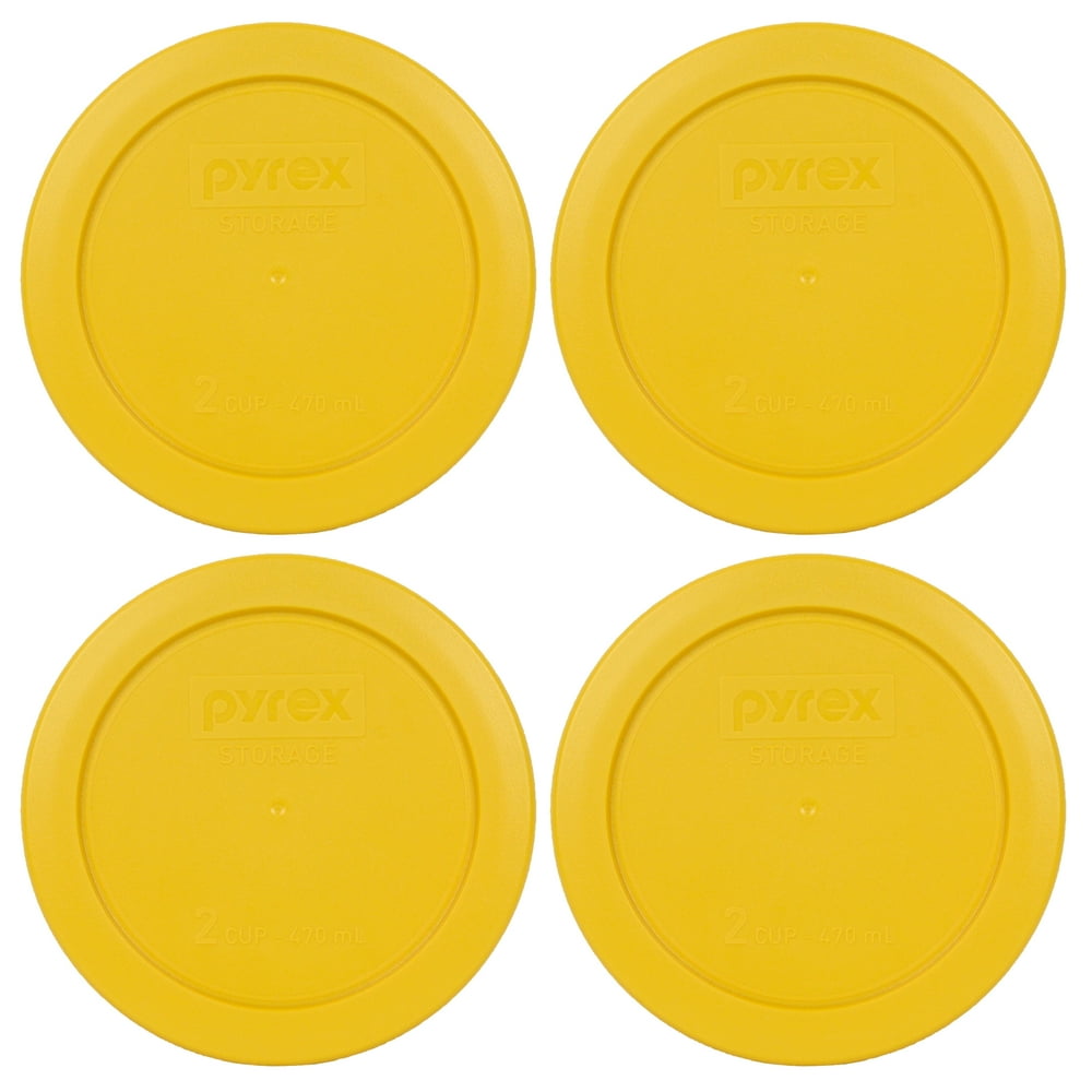 Pyrex Replacement Lid 7200PC Butter Yellow Plastic Cover 4Pack for