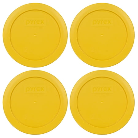 

Pyrex 7200-PC Butter Yellow Plastic Food Storage Replacement Lid Cover (4-Pack)