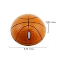 thumbnail image 3 of Ergonomic Wireless Basketball-Shaped Mouse 1600 DPI Optical Tracking Laptop PC Gaming Orange ABS Comfort Grip 10M Range, 3 of 8