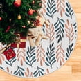 thumbnail image 5 of RYLABLUE Natural Leaves Pattern Pattern Xmas Christmas Tree Skirt Stand Mat for Holiday Party Decoration Indoor Outdoor 48 inches, 5 of 5