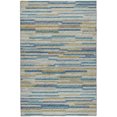 thumbnail image 2 of Addison Rugs Dream Shag Premium Machine Washable Transitional Stripes, Bars, Horizontal Lines Blue Rectangle Rug, 5' x 7'6", 2 of 8