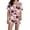 Pink, variant on JIANLAI Women Halloween Pajama Set All‑Over Print Notched Lapel Button‑Down Short‑Sleeve Top & Elastic Waist Shorts 2‑Piece Silky Sleep Loungewear S‑XXL