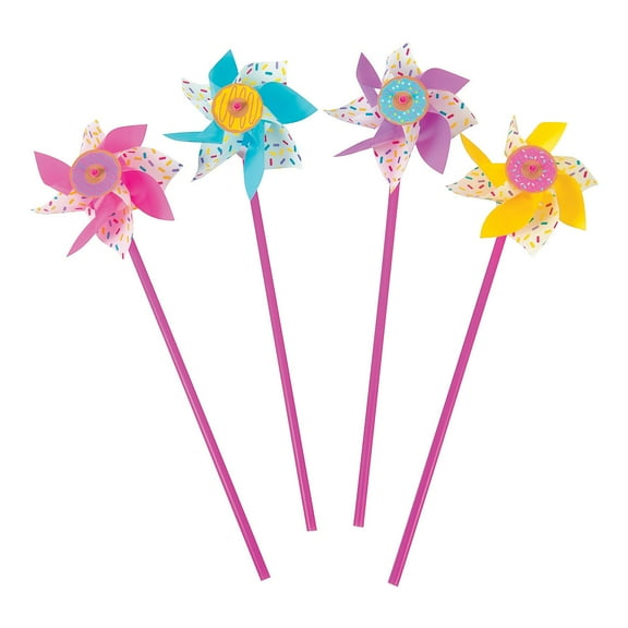 Donut Party Pinwheels - Party Favors - 12 Pieces