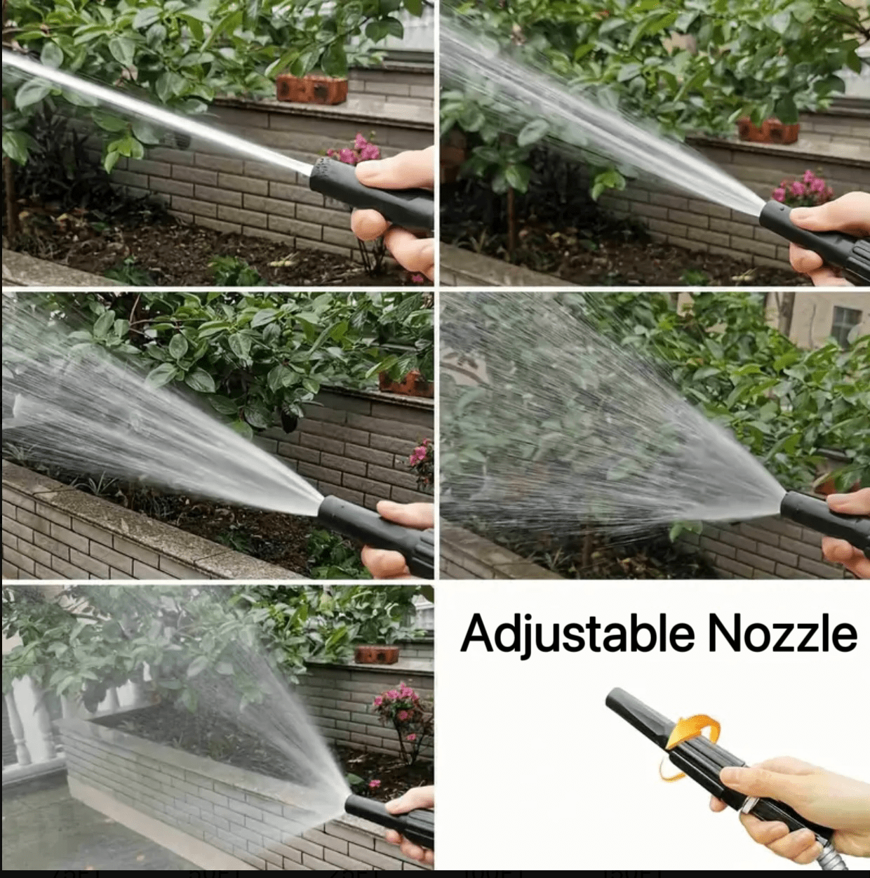 Garden Hose 50FT, Water Hose with 10 Function Nozzle, Garden Hose Metal with Leak-proof Connectors) No-Kink, Lightweight, Puncture-proof, Pet-proof, Sturdy, Hose for Outdoor, Yard