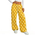 thumbnail image 6 of Hearthz Womens Pajamas Pants Drawstring Wide Leg Polka Dot Lounge Pants for Women Baggy Soft Comfy Lightweight Women's Sleep Pants, 6 of 7