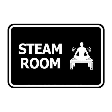 Signs ByLITA Classic Framed Steam Room Sign (Black) - Medium