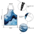 thumbnail image 3 of Light Blue Marble Flow Pattern Kids Aprons for Girls and Boys,Adjustable Neck Strap Toddler Aprons for Kids Cooking Baking, 3 of 6