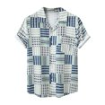 thumbnail image 1 of Camisas De Franela Para Hombre Camiseta con botones de solapa para playa y playa, estampado hawaiano, informal, a la moda, de verano para hombre, camiseta de manga corta (Mint Green, XL), 1 of 4