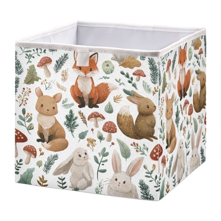 Fabric Storage Bins Foldable Cube For Home Organization Baskets Cute Animals