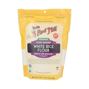 Bob's Red Mill Organic White Rice Flour, 24oz (Pack of 1) - Non GMO, Vegan, Kosher