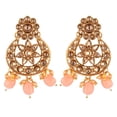 thumbnail image 5 of Efulgenz Indian Jewelry Choker Necklace Maang Tikka Earrings Bollywood Wedding Crystal Kundan Necklace Earrings Head Chain Set, 5 of 6