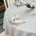 thumbnail image 2 of Shiyou-nappe Ronde 70 Pouces Ronde - Résistante aux Taches et aux Plis Lavable en Polyester Jacquard - Nappe Décorative pour Table à Manger, Buffets et Camping - Gris, 2 of 4