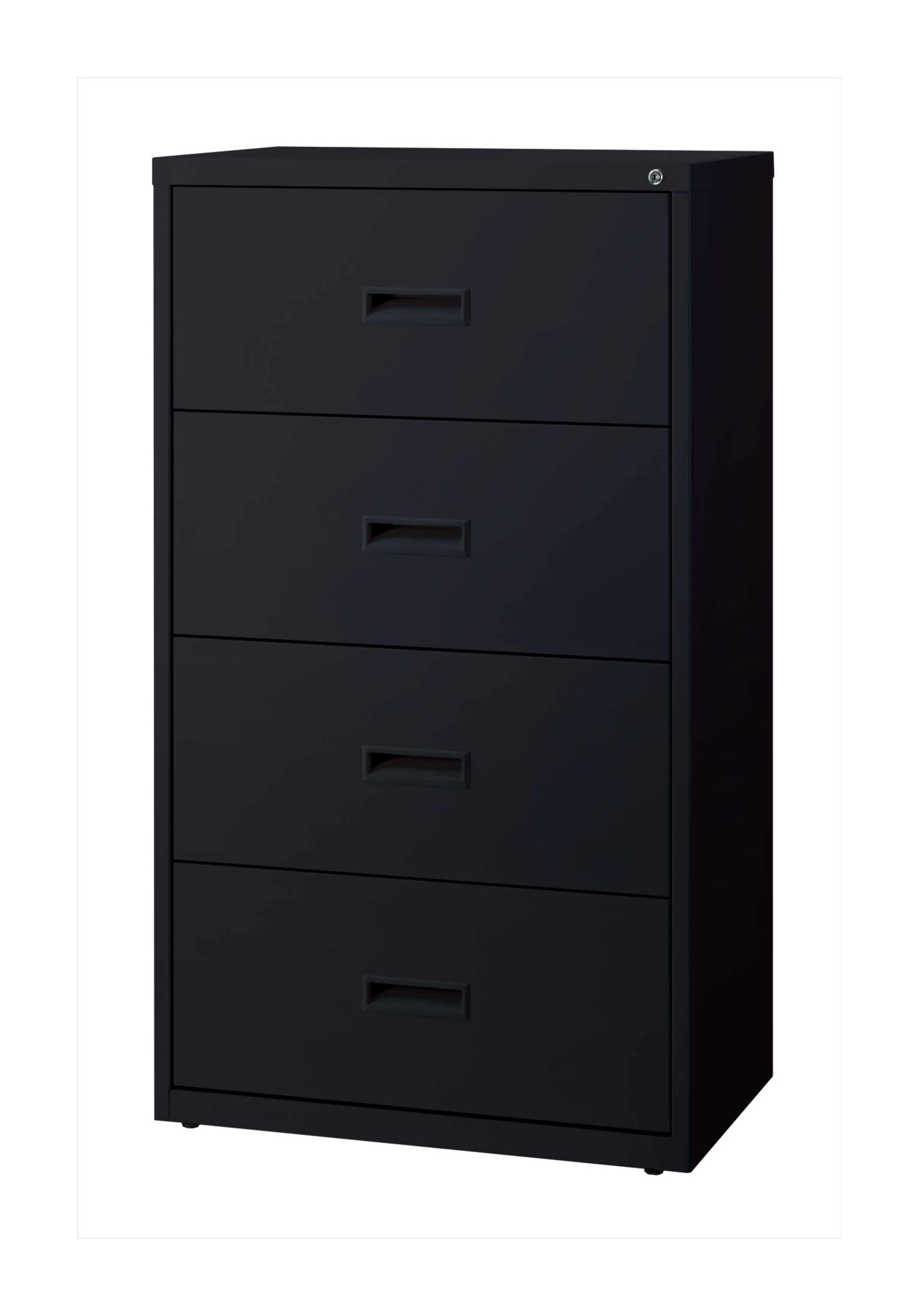 Hirsh 30 Inch Wide 4 Drawer Metal Lateral File Cabinet for Home and Office, Holds Letter, Legal and A4 Hanging Folders, Black - image 3 of 4