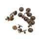 thumbnail image 1 of 20pcs Flat Head Copper Brass Screws Nuts Nails Rivets Leather Cap Accessory (5mm), 1 of 3