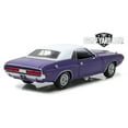 thumbnail image 2 of 1970 Dodge Challenger R/T Purple with White Top "Graveyard Carz" (2012) TV Series, Season 5 "Chally vs. Chally" 1/18 Diecast Model Car by Greenlight, 2 of 3