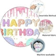 thumbnail image 3 of Donut Happy Birthday Backdrop Dripping Cream Colorful Donut Ice Cream Cakes Cartoon Photo Background Girls Sweet Grow Up Birthday Cake Table Decorations Photo Props, 3 of 4