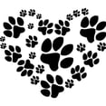 thumbnail image 2 of CafePress - Paws Heart -  Round Wood Ornament 4", 2 of 2