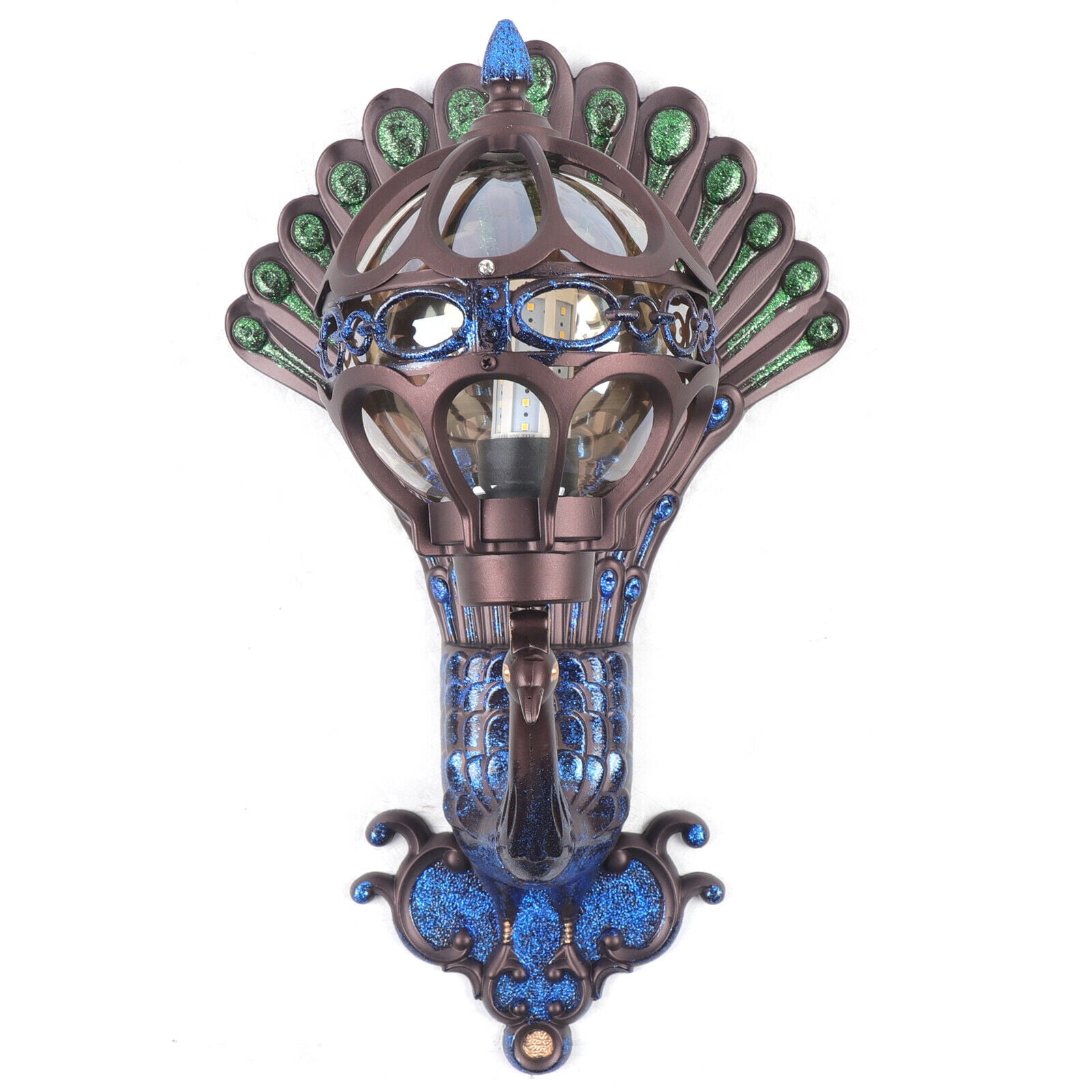 DENEST Antique Wall Mount Peacock Sconce Porch Light Lamp Garden Wall Lighting Fixture