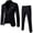 Black, variant on yuCgh Men's Slim Fit One-Button Three-Piece Suit Set, Formal Business Blazer, Vest, and Trousers for Wedding, Party, and Office Occasions,Black L