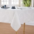 thumbnail image 2 of Waterproof Fabric Tablecloth, Floral Print Jacquard Small Spillproof Dinner Table Cloth, 2 of 8