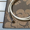 thumbnail image 6 of SAFAVIEH Courtyard Cindy Floral Indoor/Outdoor Area Rug, 5'3" x 7'7", Black Natural/Brown, 6 of 8