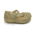 thumbnail image 4 of Mini Melissa Toddlers Campana Papel Baby Flats, Gold,7 M US, 4 of 7