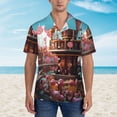 thumbnail image 2 of Fotbe fairy-tale-world-with-delicious-candy Camisa Hawaiana para Hombre Unisex – Camisa Casual de Verano con Botones de Manga Corta de Algodón y Lino,Large, 2 of 7