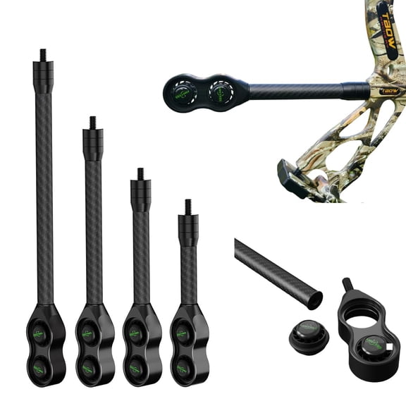 Archery Carbon Fiber Bow Stabilizer 8/10/12/15" Balance Bar Dampener Compound Recurve Bow Hunting
