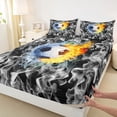 thumbnail image 4 of Erosebridal Kids Football Soccer Full Size Sheets,Boys Ball Sport Theme Bed Sheets 4 Pieces, 4 of 6