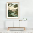 thumbnail image 3 of Tropical River Landscape - Painting Tropical Palm Tree Landscape Botanical Nature Watercolor Scenic Unframed Wall Art Print 36 x 48 inches, 3 of 4