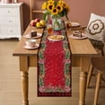thumbnail image 2 of Red Plaid Christmas Table Runner 72 Inches Long Farmhouse Dress Scarves, Xmas Snowflake Poinsettia Botanical Dining Tablerunner for Coffee Table/Kitchen Island/Party Décor, 13" x 72", 2 of 8