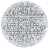 SAFAVIEH Craft Toireasa Oriental Area Rug, 6'7" x 6'7" Round, Grey/Gold