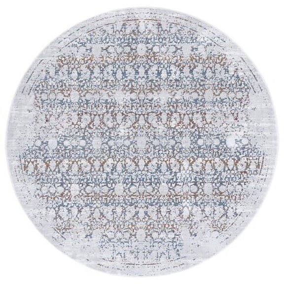 SAFAVIEH Craft Toireasa Oriental Area Rug, 6'7" x 6'7" Round, Grey/Gold