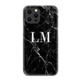 thumbnail image 1 of Personalised Black Marble Initials iPhone 16 Pro Max Case,iPhone 15, 1 of 4