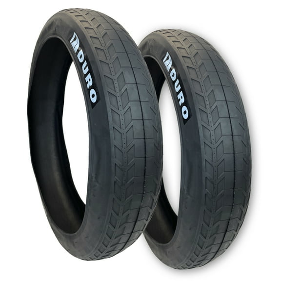 Two Duro 24x4.0 Fleetwood Semi-Slick Street Bike Tires with Folding Beads 24x4
