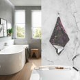 thumbnail image 2 of Yayeee 100% Cotton Hand Towels for Bathroom 16" x 28" Soft Absorbent Kitchen Towel, Dark Purple Floral Pattern, 2 of 7