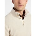 thumbnail image 4 of George Men's & Big Men's Button Mock Neck Sweater with Long Sleeves, Midweight, Sizes S-3XL, 4 of 6